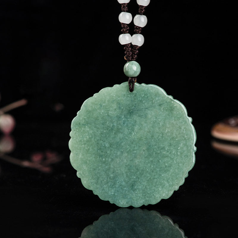 Nimara Ritual Chinese Zodiac Dragon Jade Fortune Necklace String Pendant