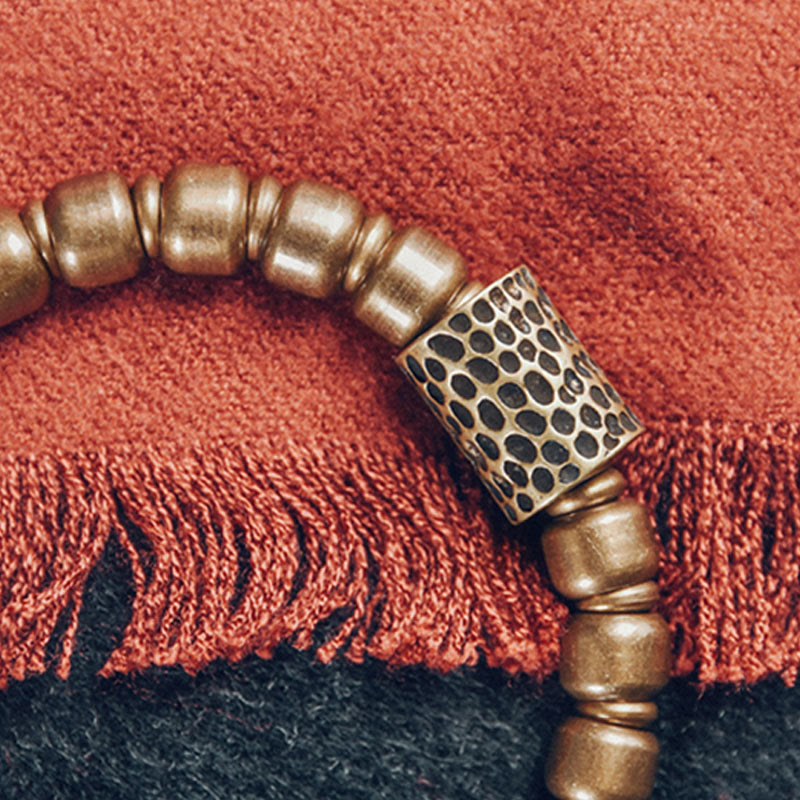 Nimara Ritual Tibetan Red Agate Green Agate Copper Confidence Fortune Bracelet