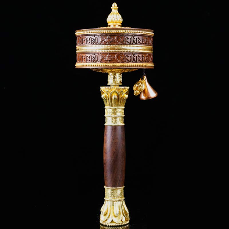 Nimara Ritual Tibetan Prayer Wheel Six True Words Copper Balance Decoration