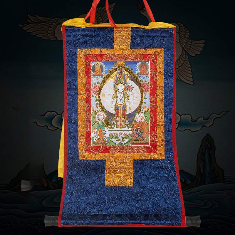 Nimara Ritual Tibetan Framed Thangka Blessing Protection Decoration