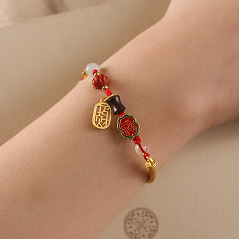 Nimara Ritual Tibetan Auspicious Clouds Fortune Happiness Wealth Luck Bracelet