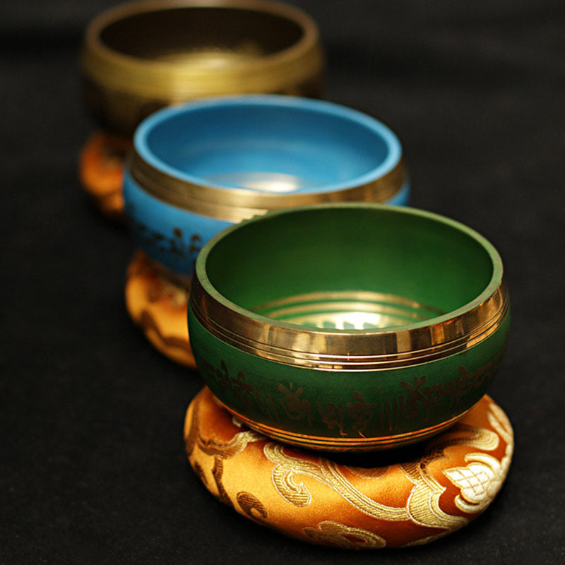 Nimara Ritual Tibetan Meditation Sound Bowl Handcrafted for Healing and Mindfulness Support Protection Singing Bowl Set