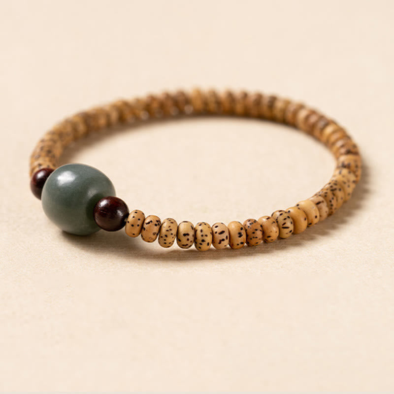Nimara Ritual Bodhi Seed Small Leaf Red Sandalwood Wisdom Bracelet
