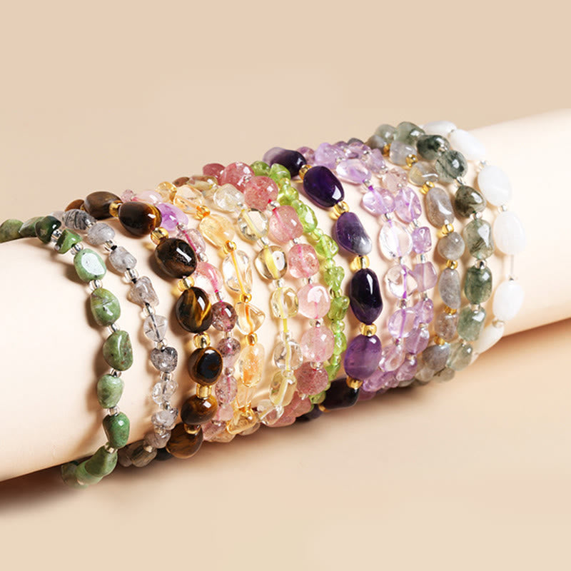 Nimara Ritual Natural Irregular Shape Stone Crystal Meditation Balance Bracelet