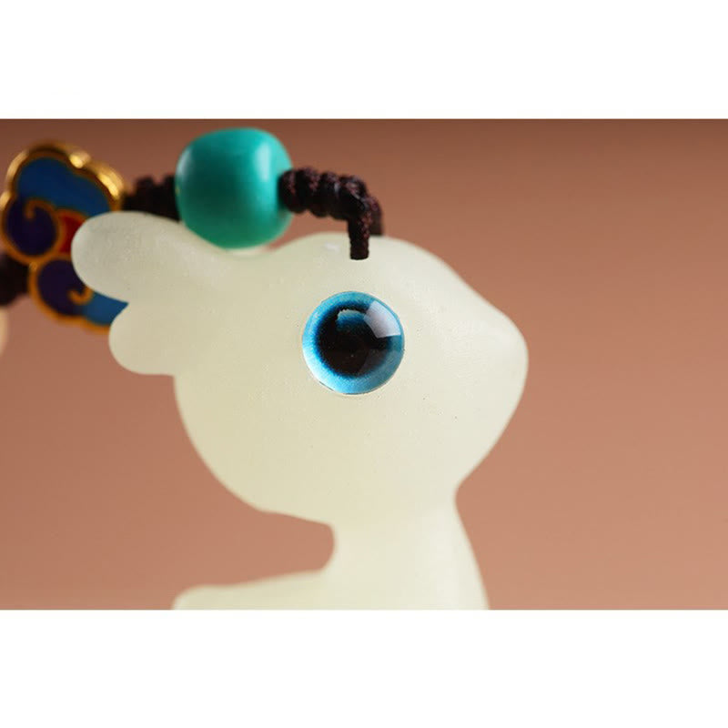 Nimara Ritual Mini Cute Deer Glowstone Luminous Lucky Deer Energy Key Chain Phone Car Hanging Decoration