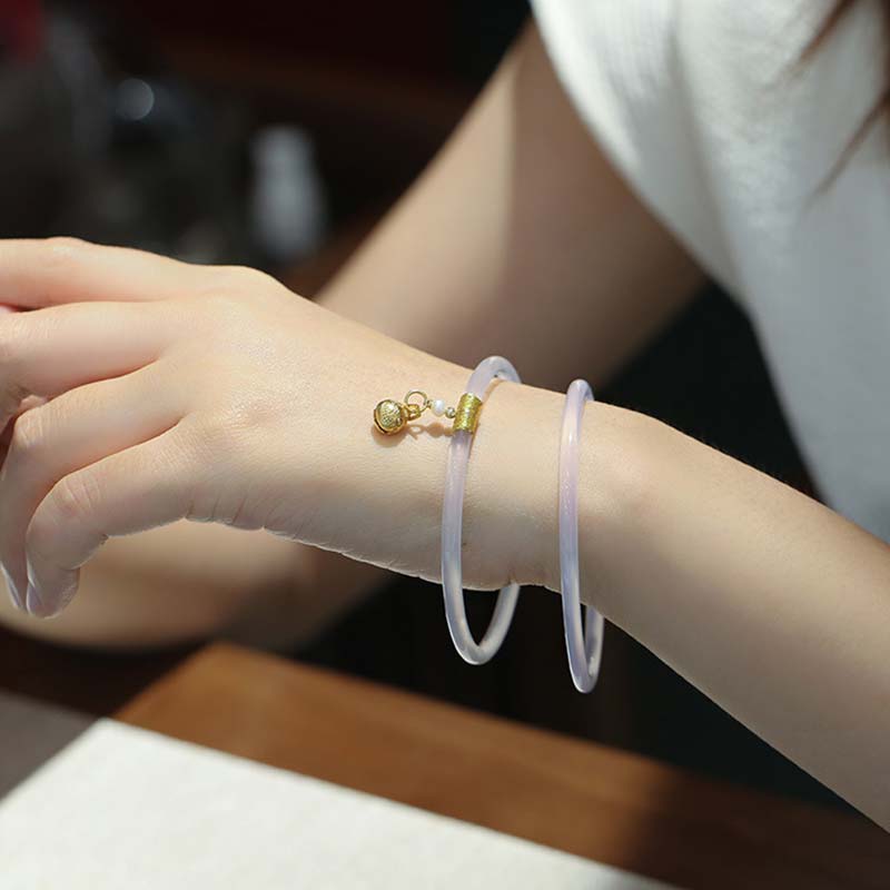 Nimara Ritual Natural Cyan White Jade Success Bracelet
