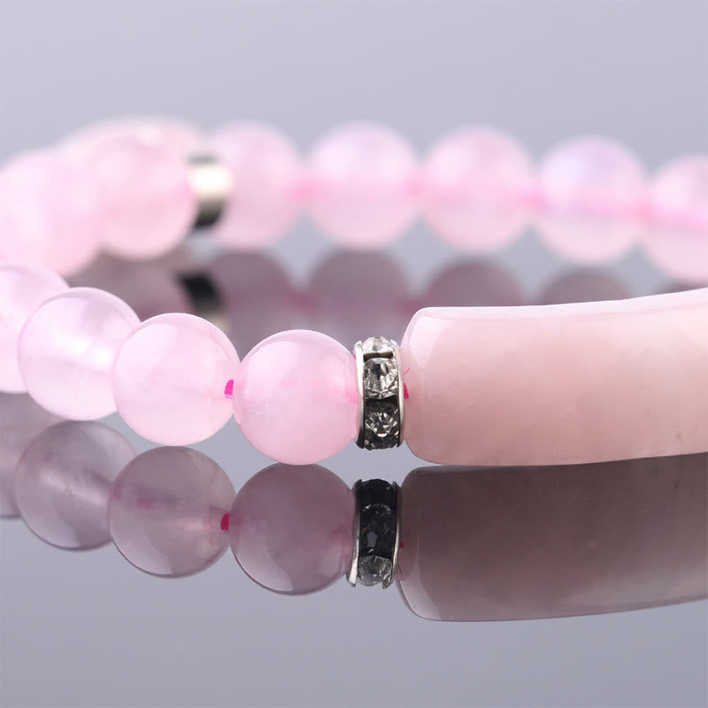 Nimara Ritual Natural Quartz Love Heart Healing Beads Bracelet
