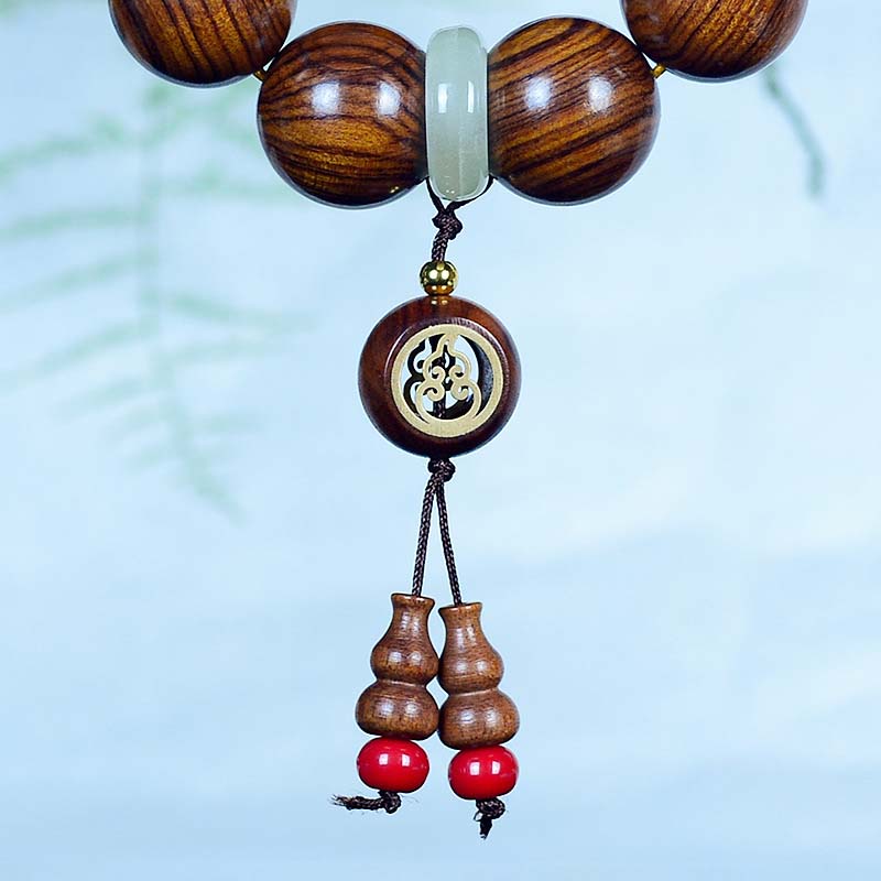 Nimara Ritual Rosewood Warmth Calm Gourd Charm Bracelet