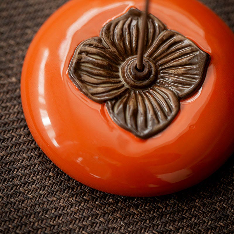 Nimara Ritual Persimmon Ceramic Meditation Healing Incense Burner Incense Holders