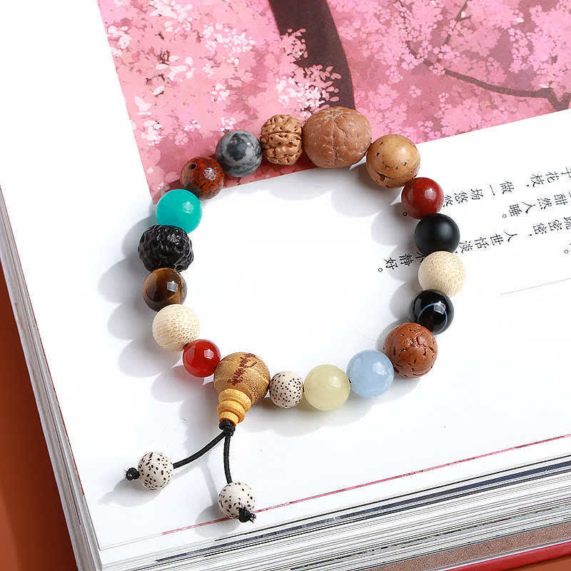 Nimara Ritual Bodhi Seed Agate Wisdom Harmony Wrist Mala Bracelet