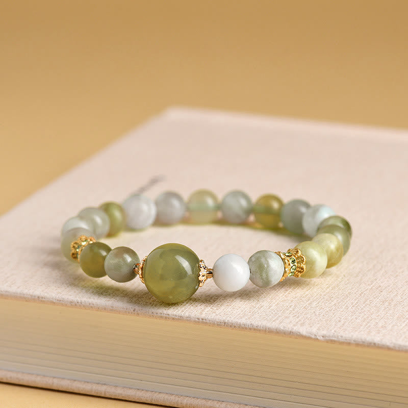 Nimara Ritual Green Grape Color Jade Abundance Bracelet