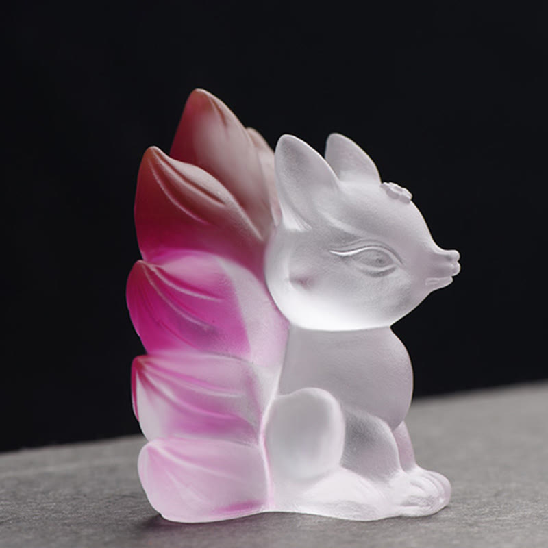 Nimara Ritual Small Nine Tailed Fox Success Strength Home Figurine Decoration