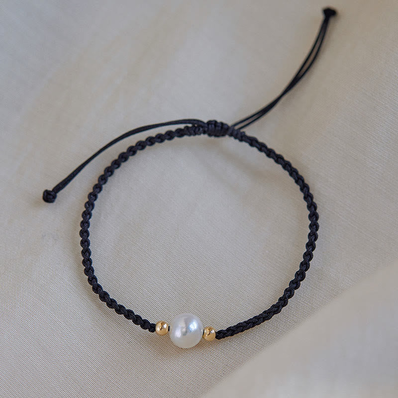 Nimara Ritual Natural Pearl Bead Luck Braid String Bracelet