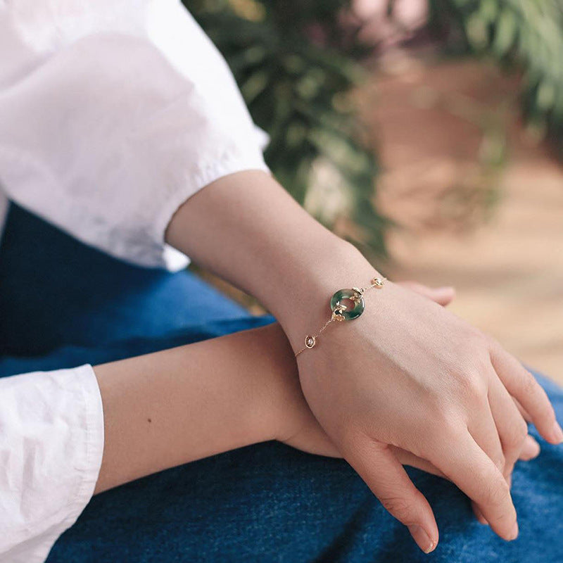 Nimara Ritual Cyan Jade Koi Fish Healing Harmony Bracelet