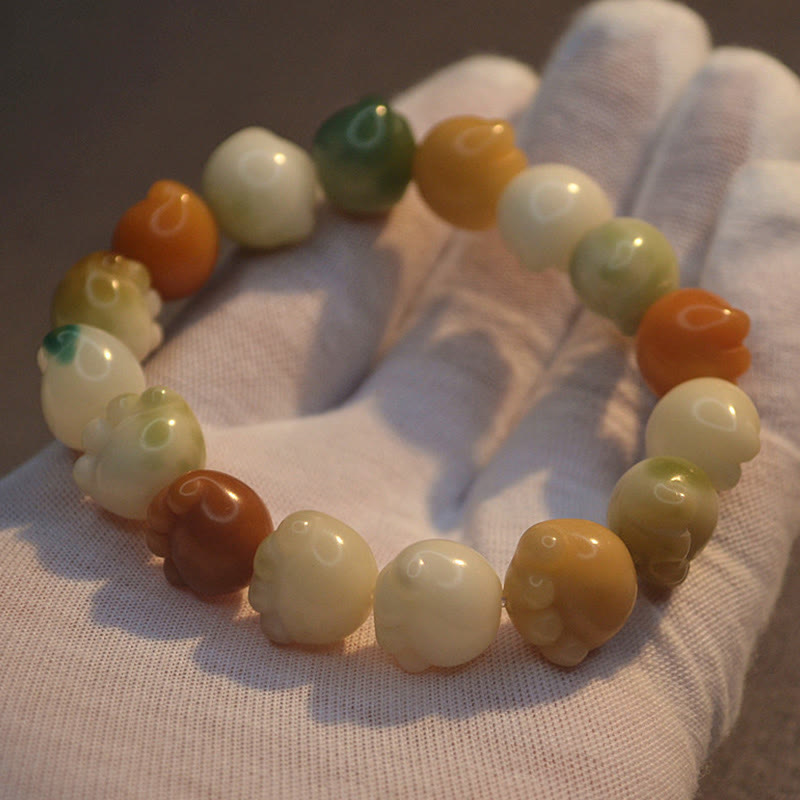 Nimara Ritual Multilayered Bodhi Seed Cute Cat Paw Calm Harmony Bracelet
