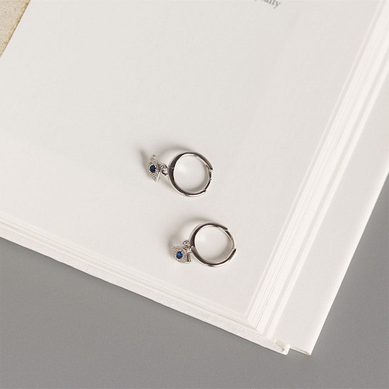 Nimara Ritual 925 Sterling Silver Evil Eye Blessing Protection Stud Earrings