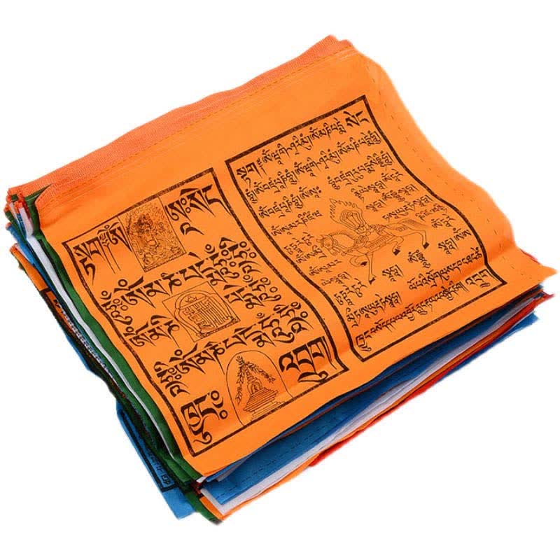 Nimara Ritual Tibetan 5 Colors Windhorse Auspicious Outdoor 25 Pcs Prayer Flag
