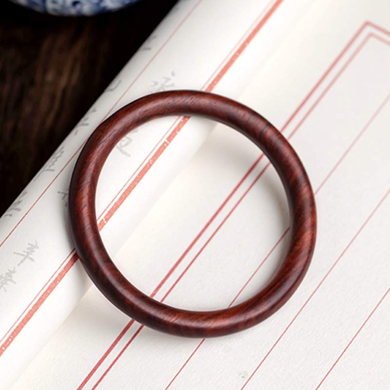 Nimara Ritual Tibetan Small Leaf Red Sandalwood Ebony Green Sandalwood Protection Bracelet Bangle