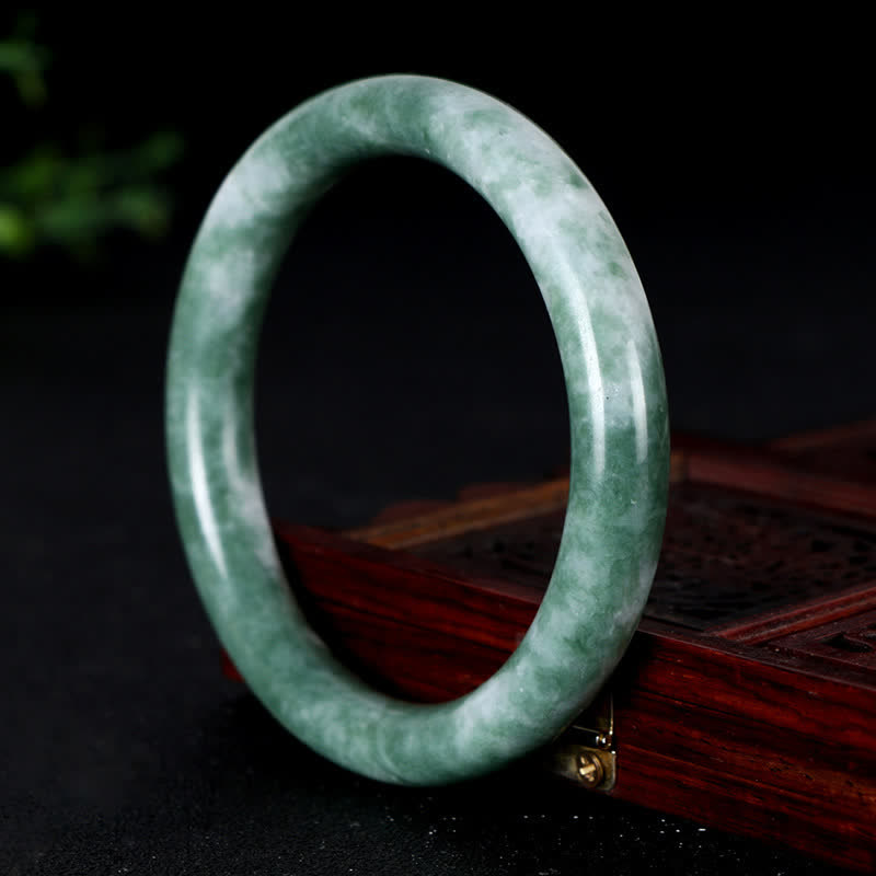 Nimara Ritual Natural Jade Luck Abundance Bangle Bracelet
