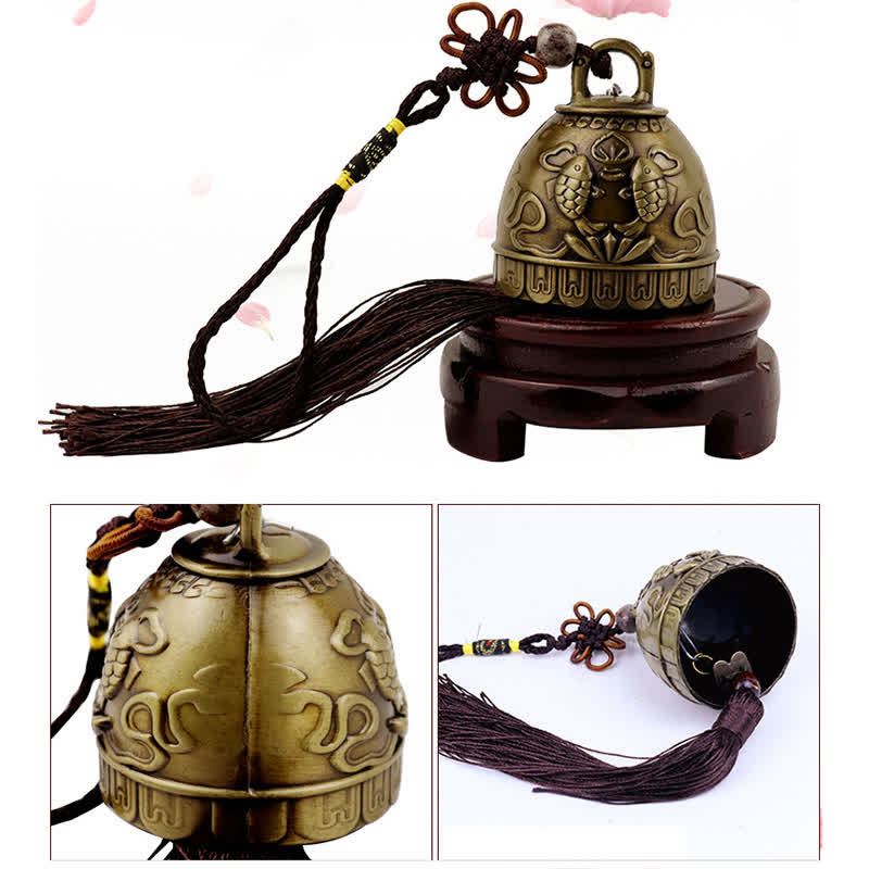 Nimara Ritual Feng Shui Buddha Koi Fish Phoenix Wind Chime Bell Luck Wall Hanging Decoration