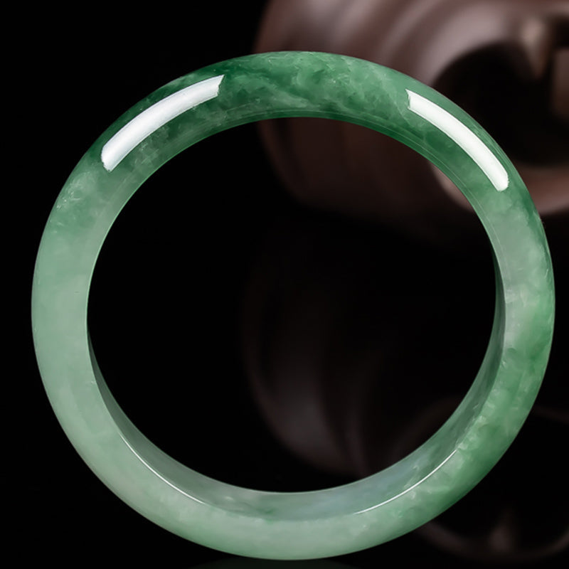 Nimara Ritual Natural Jade Fortune Blessing Bangle Bracelet