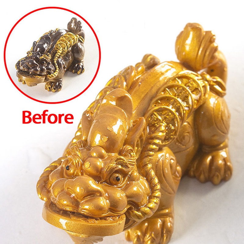 Nimara Ritual Color Changing Small PiXiu Copper Coins Resin Tea Pet Wealth Home Figurine Decoration
