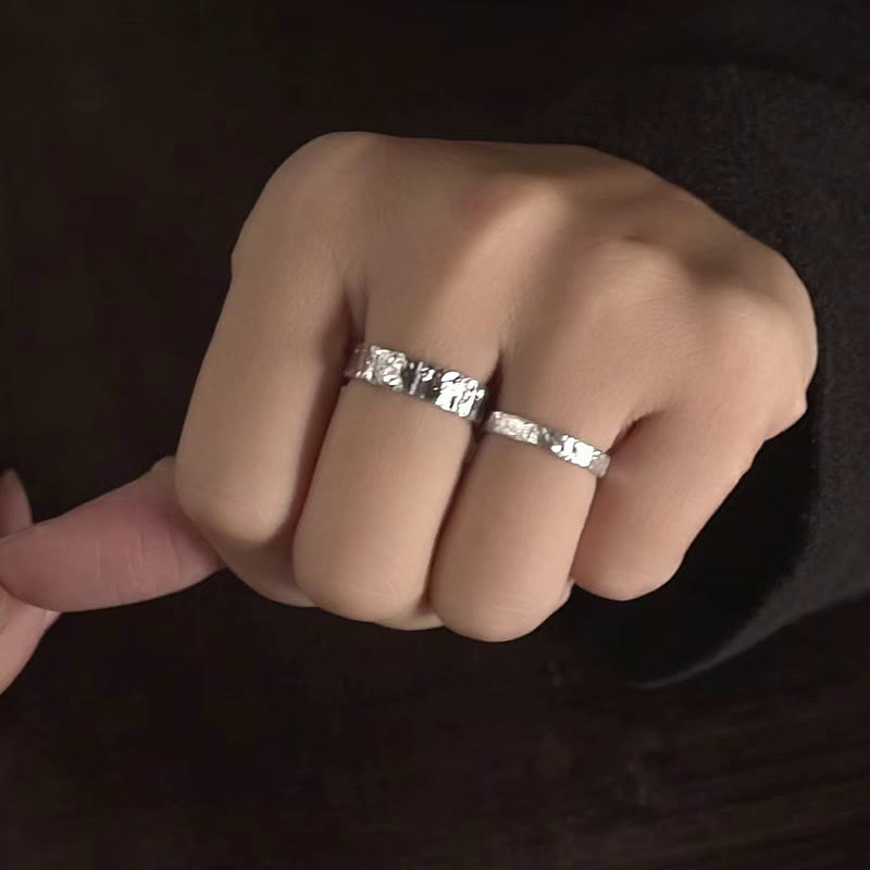 Nimara Ritual 925 Sterling Silver Simple Design Blessing Couple Ring