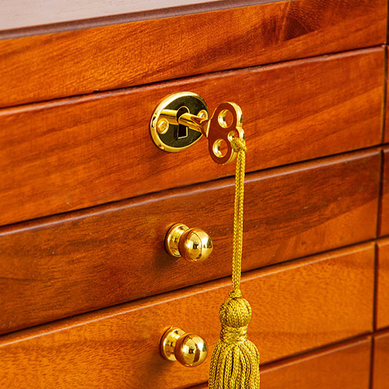 Nimara Ritual Retro Solid Wood Jewelry Box Four-Layer Wooden Jewelry Storage Box