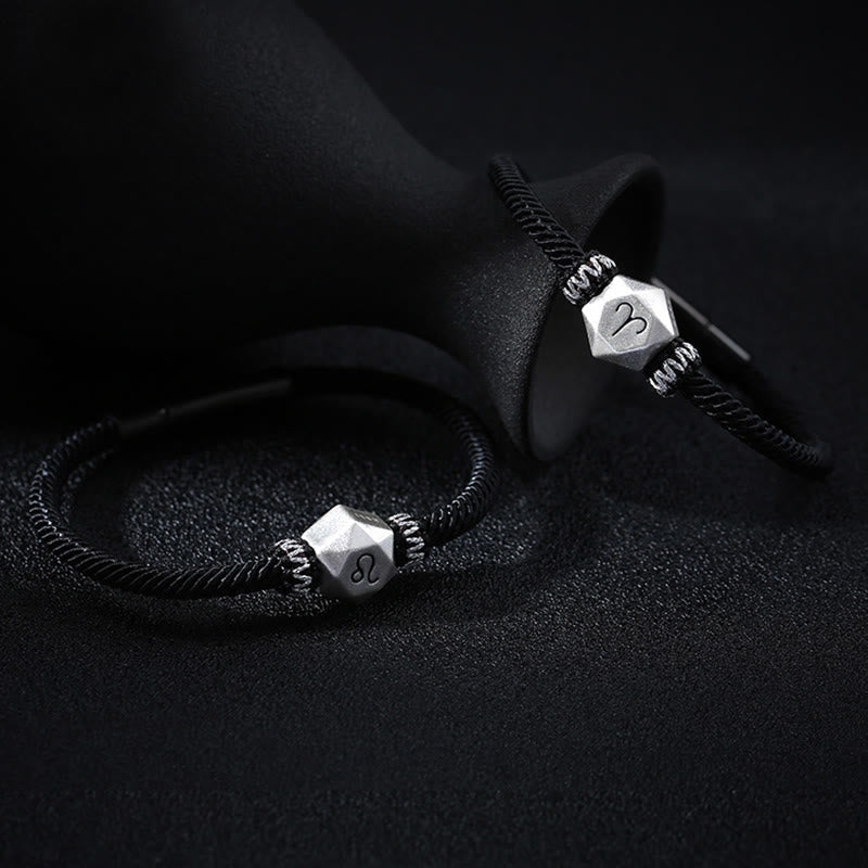 Nimara Ritual 999 Sterling Silver 12 Constellations of the Zodiac Protection Handmade String Bracelet