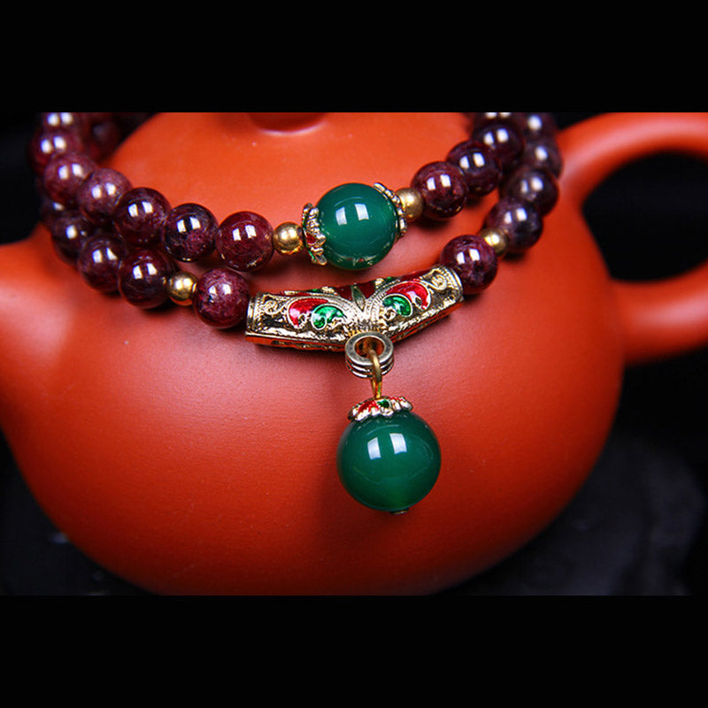 Nimara Ritual Natural Garnet Blessing Bracelet