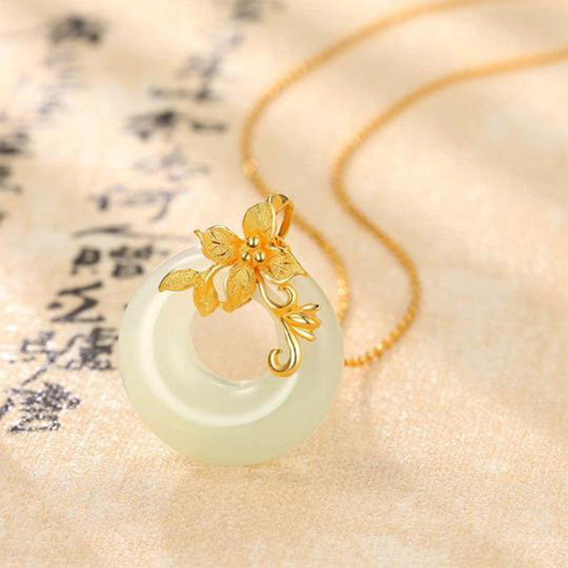 Nimara Ritual Tibetan White Jade Calm Necklace
