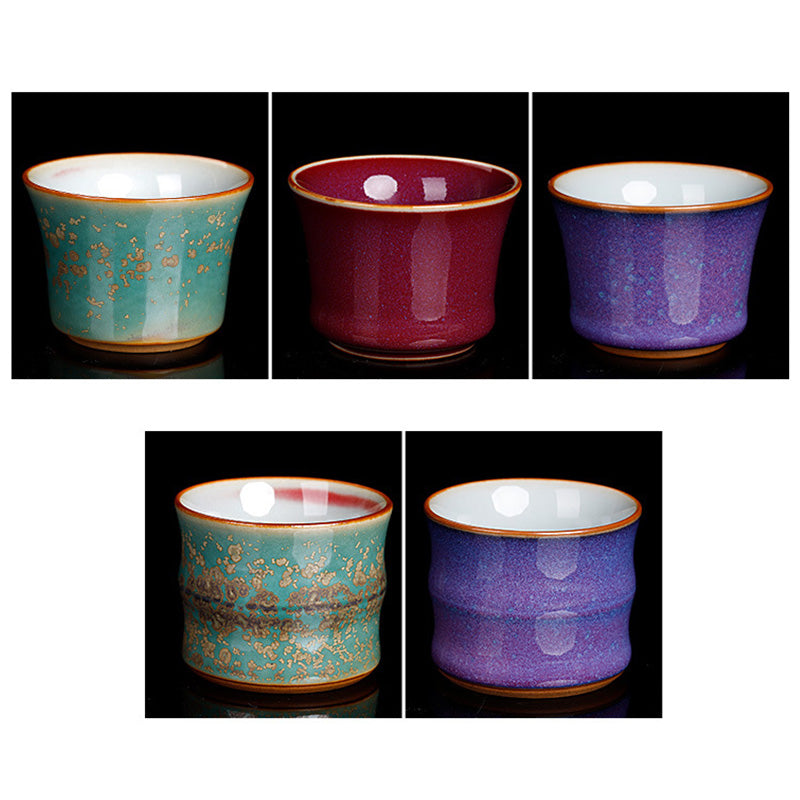 Nimara Ritual Kiln Change Ceramic Bamboo Design Teacup Kung Fu Tea Cup