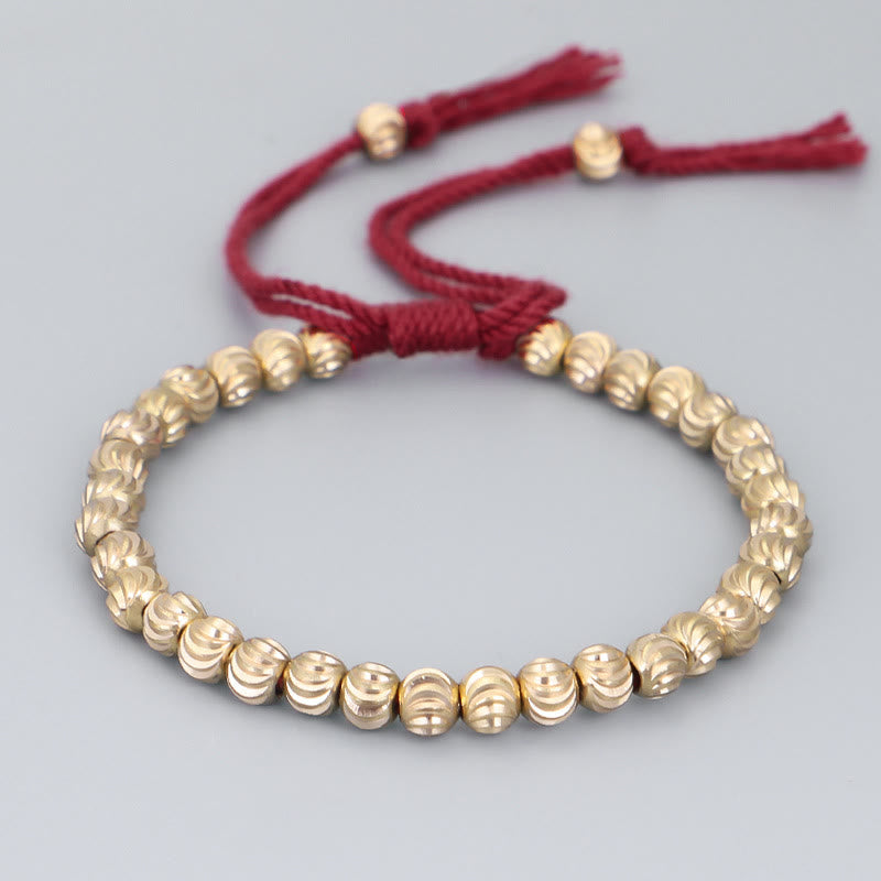 Nimara Ritual Tibetan Handmade Copper Bead Luck String Bracelet