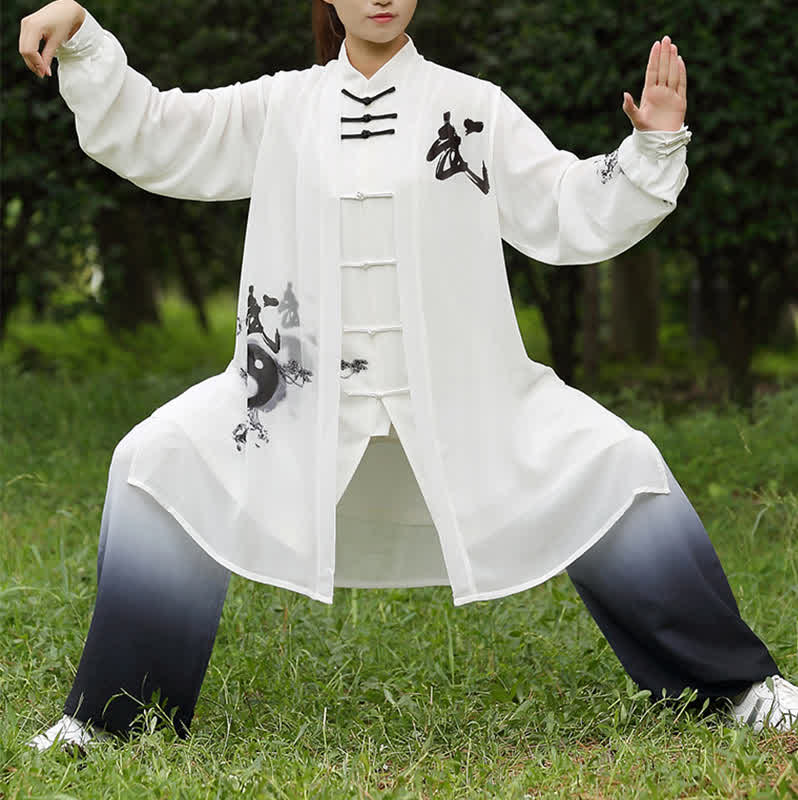 Nimara Ritual 3Pcs Yin Yang Tree Tai Chi Spiritual Zen Practice Meditation Prayer Uniform Unisex Clothing Set