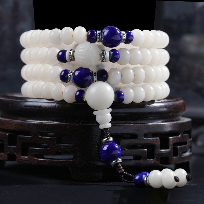 Nimara Ritual Bodhi Seed Bead Lotus Blessing Charm Bracelet