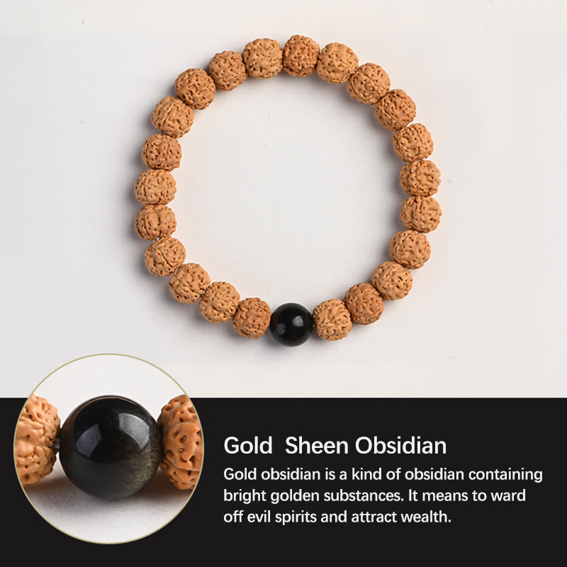 Nimara Ritual Tibet Rudraksha Bodhi Seed Wealth Auspiciousness Bracelet