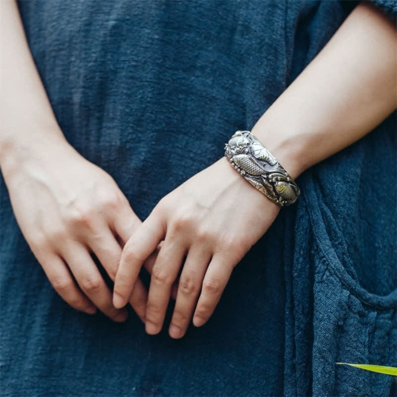 Nimara Ritual Nimara Ritual Koi Fish Lotus Luck Wealth Bracelet Bangle