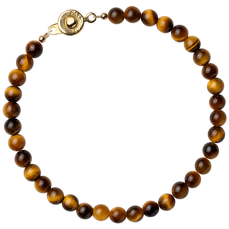 Nimara Ritual 14K Gold Plated Natural Tiger Eye Stone Courage Protection Bracelet