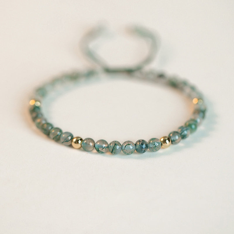 Nimara Ritual Moss Agate Lucky Balance Bracelet