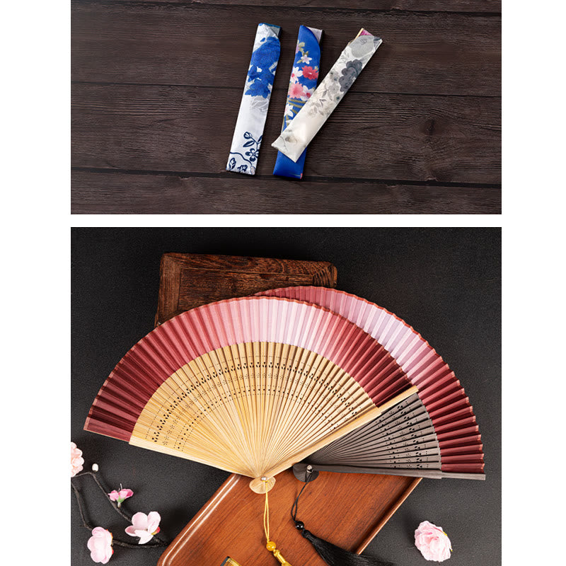 Nimara Ritual Gradient Handheld Bamboo Folding Fan