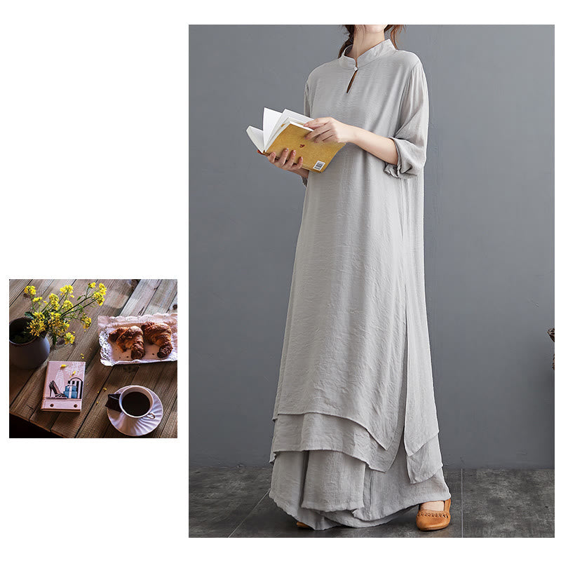 Nimara Ritual Simple Pattern Meditation Prayer Spiritual Zen Practice Yoga Clothing Women's Set