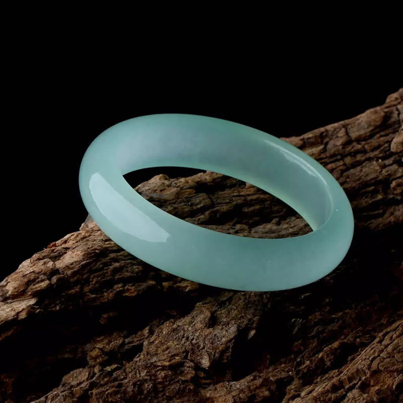 Nimara Ritual Natural Jade Luck Healing Prosperity Bangle Bracelet