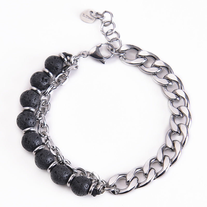 Nimara Ritual Tiger Eye Picasso Jasper Frosted Stone Strength Bracelet