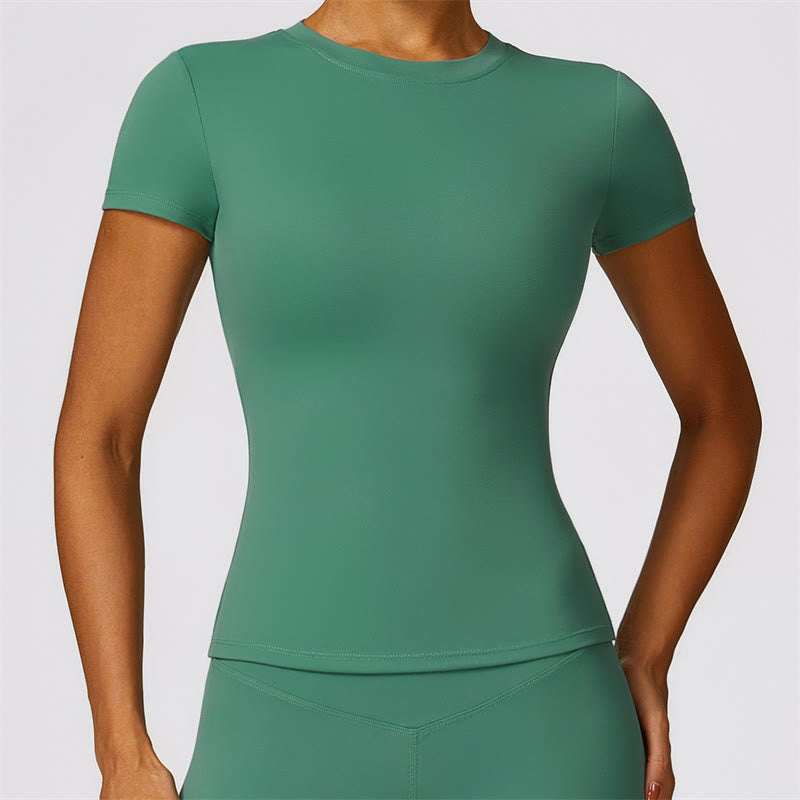 Nimara Ritual Women Short Sleeve T-Shirt Top High Waist Leggings Pants For Sports Yoga