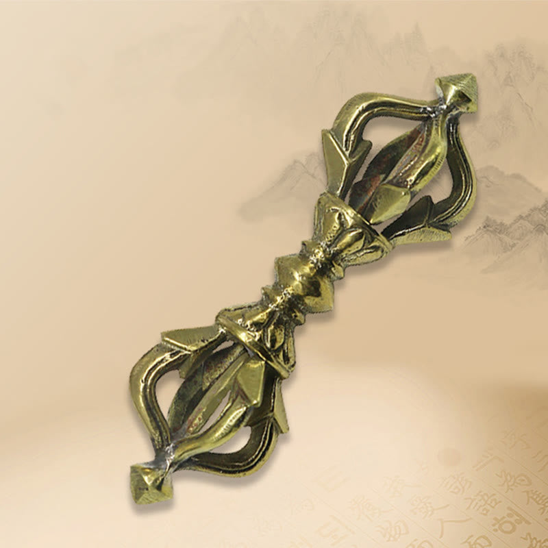Nimara Ritual Handcrafted Nepal Small Five Prong Vajra Dorje Strength Copper Decoration