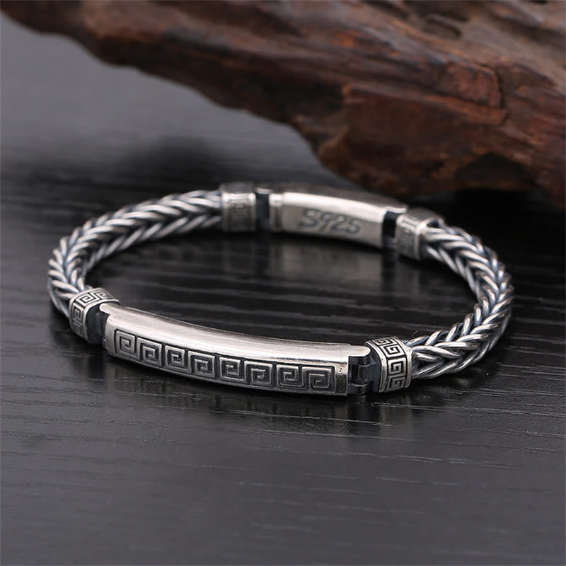Nimara Ritual Swastika Pattern Engraved Luck Bracelet