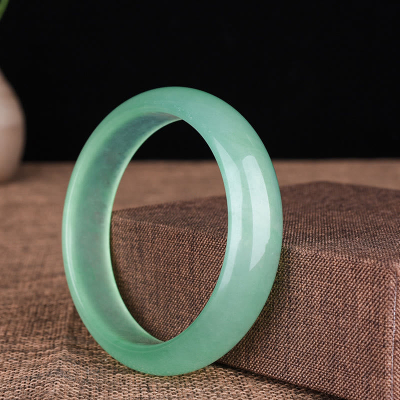 Nimara Ritual Natural Jade Luck Healing Prosperity Bangle Bracelet