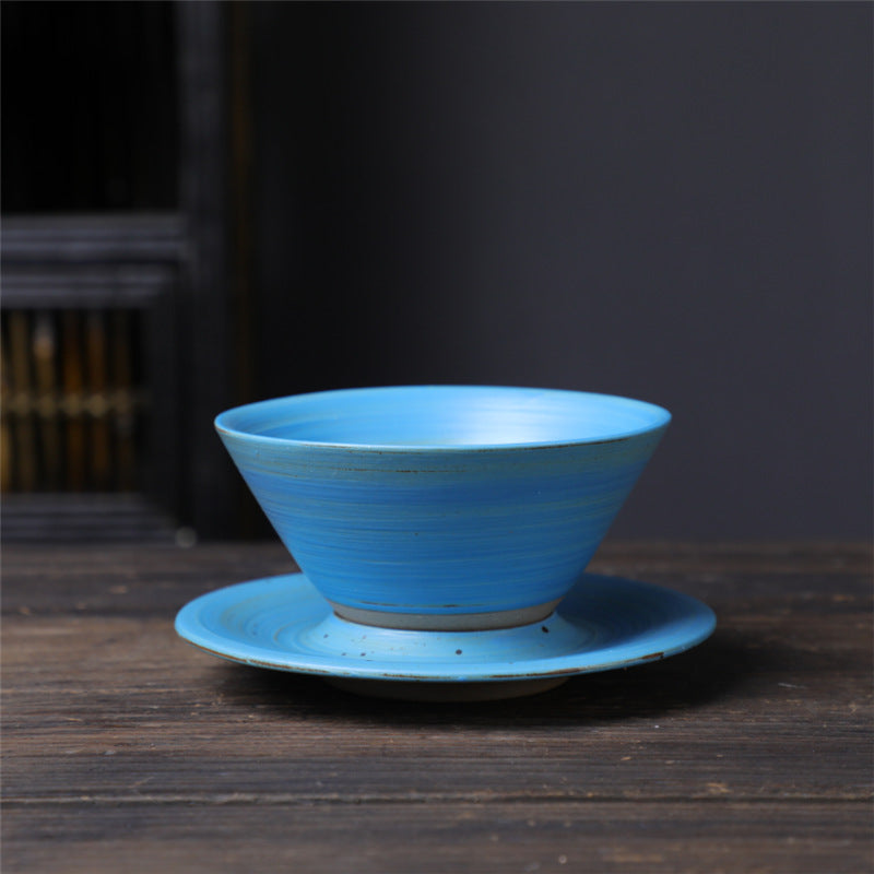 Nimara Ritual Planet Design Ceramic Coffee Mug Rough Pottery Tea Coffee Cup With Saucer