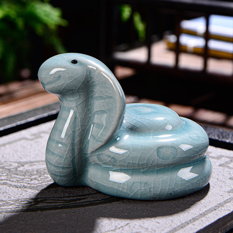 Nimara Ritual Chinese Zodiac Wealth Ceramic Tea Pet Home Figurine Decoration