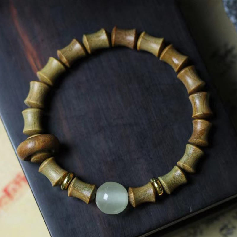 Nimara Ritual Ebony Green Sandalwood Black Rosewood Bamboo Peace Bracelet